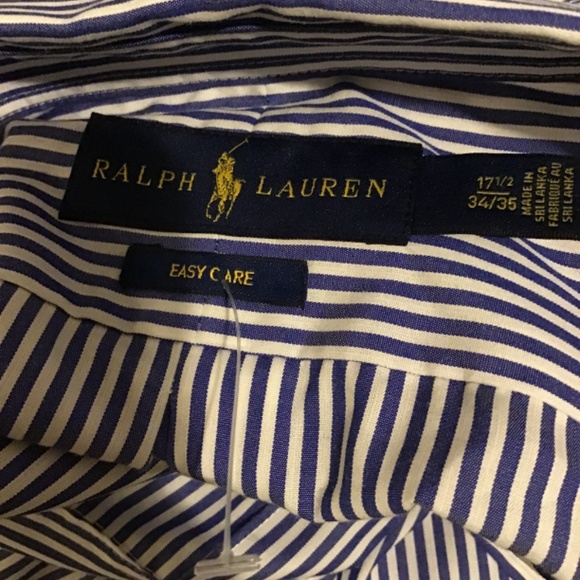 🔥🔥NWOT, POLO RALPH LAUREN, 17 1/2 (34/35), gorgeous shirt 🔥, easy care - Picture 3 of 3